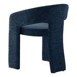 Rendition Fabric Upholstered Dining Chair in Navy