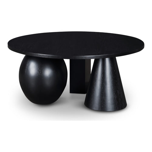 Revive Solid Wood And Oak Veneer Coffee Table in Black