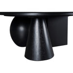 Revive Solid Wood And Oak Veneer Coffee Table in Black