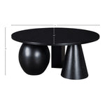 Revive Solid Wood And Oak Veneer Coffee Table in Black