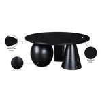 Revive Solid Wood And Oak Veneer Coffee Table in Black