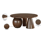 Revive Solid Wood And Oak Veneer Coffee Table in Brown