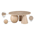 Revive Solid Wood And Oak Veneer Coffee Table in Natural