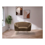Ritz Velvet Upholstered Chair in Brown