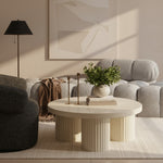 Rhodes Iron Coffee Table in Cream