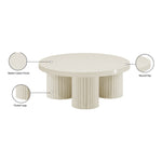 Rhodes Iron Coffee Table in Cream
