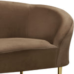 Ritz Velvet Upholstered Chair in Brown