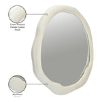 Armada Aluminum Mirror in Cream