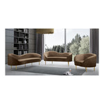 Ritz Velvet Upholstered Chair in Brown