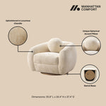 Tribeca Chenille Lounge Chair in Cream