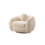 Tribeca Chenille Lounge Chair in Cream