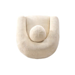 Tribeca Chenille Lounge Chair in Cream