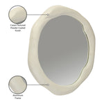 Armada Aluminum Mirror in Cream