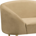 Ritz Velvet Upholstered Chair in Camel