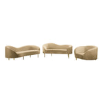 Ritz Velvet Upholstered Chair in Camel