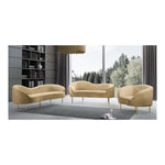 Ritz Velvet Upholstered Chair in Camel