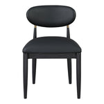 Riccio Vegan Leather Upholstered Dining Side Chair in Black