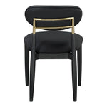 Riccio Vegan Leather Upholstered Dining Side Chair in Black