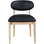 Riccio Vegan Leather Upholstered Dining Side Chair in Black