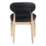 Riccio Vegan Leather Upholstered Dining Side Chair in Black