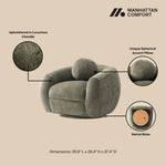 Tribeca Chenille Lounge Chair in Olive Green