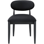 Riccio Vegan Leather Upholstered Dining Side Chair in Black