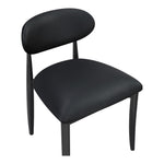 Riccio Vegan Leather Upholstered Dining Side Chair in Black