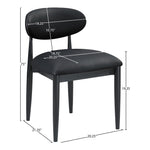 Riccio Vegan Leather Upholstered Dining Side Chair in Black