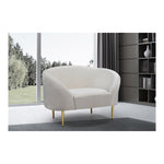 Ritz Velvet Upholstered Chair in Cream