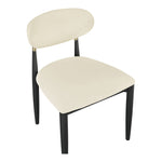 Riccio Vegan Leather Upholstered Dining Side Chair in Cream