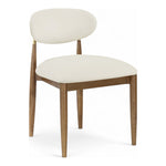Riccio Vegan Leather Upholstered Dining Side Chair in Cream