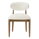 Riccio Vegan Leather Upholstered Dining Side Chair in Cream