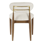Riccio Vegan Leather Upholstered Dining Side Chair in Cream