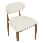 Riccio Vegan Leather Upholstered Dining Side Chair in Cream