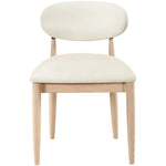 Riccio Vegan Leather Upholstered Dining Side Chair in Cream