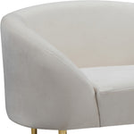 Ritz Velvet Upholstered Chair in Cream