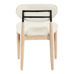 Riccio Vegan Leather Upholstered Dining Side Chair in Cream