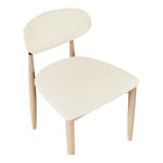 Riccio Vegan Leather Upholstered Dining Side Chair in Cream