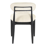 Riccio Vegan Leather Upholstered Dining Side Chair in Cream