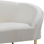 Ritz Velvet Upholstered Chair in Cream