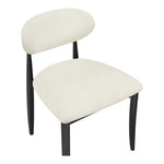 Riccio Vegan Leather Upholstered Dining Side Chair in Cream
