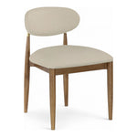 Riccio Vegan Leather Upholstered Dining Side Chair in Beige