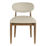 Riccio Vegan Leather Upholstered Dining Side Chair in Beige