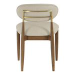 Riccio Vegan Leather Upholstered Dining Side Chair in Beige
