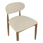 Riccio Vegan Leather Upholstered Dining Side Chair in Beige