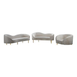 Ritz Velvet Upholstered Chair in Cream