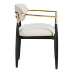 Riccio Performance Fabric Upholstered Dining Arm Chair in Beige
