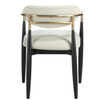 Riccio Performance Fabric Upholstered Dining Arm Chair in Beige