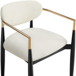Riccio Performance Fabric Upholstered Dining Arm Chair in Beige