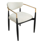 Riccio Performance Fabric Upholstered Dining Arm Chair in Beige